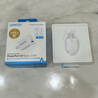 アンカー(Anker)のANKER USB-C急速充電器 POWERPORT III NANO 20W (バッテリー/充電器)