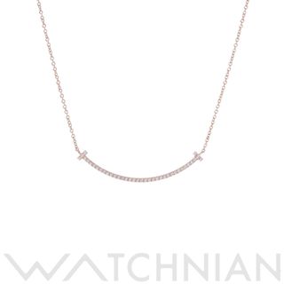 Tiffany & Co. - 中古 ティファニー TIFFANY & Co. レディース ネックレス K18ピンクゴールド ダイヤモンド