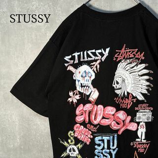 ステューシー(STUSSY)のSTUSSY ステューシー バック スカル プリント Tシャツ メキシコ製(Tシャツ/カットソー(半袖/袖なし))