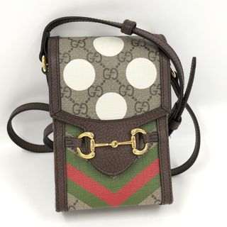 グッチ(Gucci)のGUCCI ミニショルダーバッグ ホースビット シェリーライン ウェブドット(ショルダーバッグ)