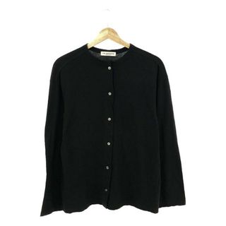 Shinzone / シンゾーン | HIGH TWIST COTTON CARDIGAN ハイツイストコットン クルーネックカーディガン | F | ブラック | レディース