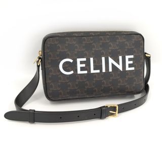 celine - CELINE ショルダーバッグ トリオンフ レザー PVC ブラック