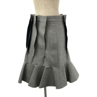 sacai - sacai / サカイ | 2023AW | Wool Melton Stripe Skirt ウールメルトンスカート | 1 | グレー | レディース