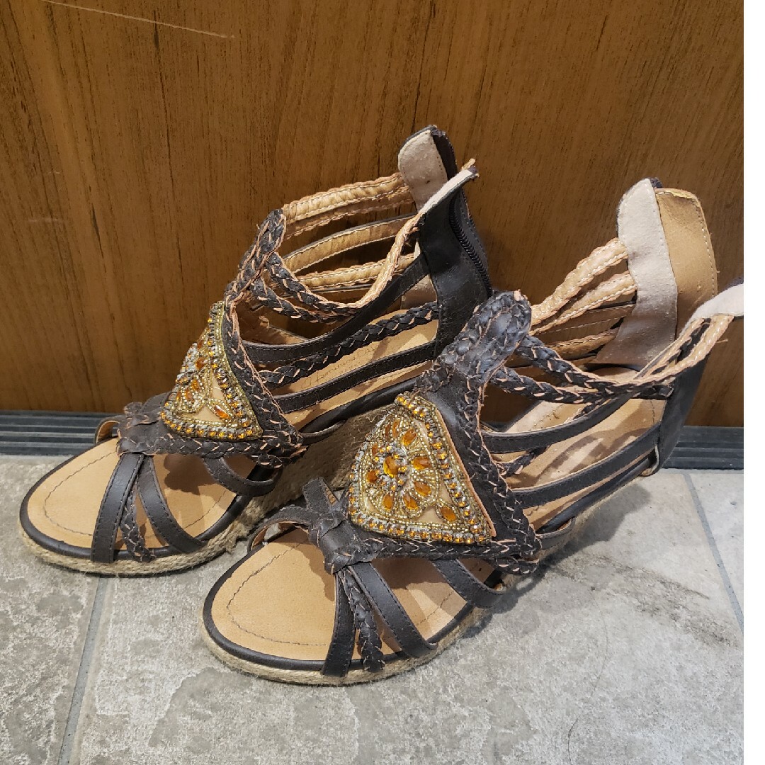 23cm～23.5cm 厚底 サンダル　夏　靴　サンダル レディースの靴/シューズ(サンダル)の商品写真