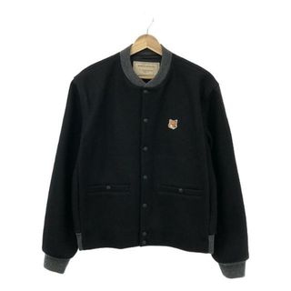 メゾンキツネ(MAISON KITSUNE')のMAISON KITSUNE / メゾンキツネ | 2020AW | WOOL BOMBER JACKET ボンバージャケット | XS | ブラック | メンズ(その他)