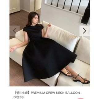 バースデーバッシュ(BIRTHDAY BASH)のPREMIUM CREW NECK BALLOON DRESS 【Sサイズ】(ロングワンピース/マキシワンピース)