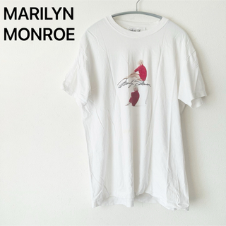 MARILYN MONROE Tシャツ　L レディース　半袖　オーバー　ホワイト(Tシャツ(半袖/袖なし))