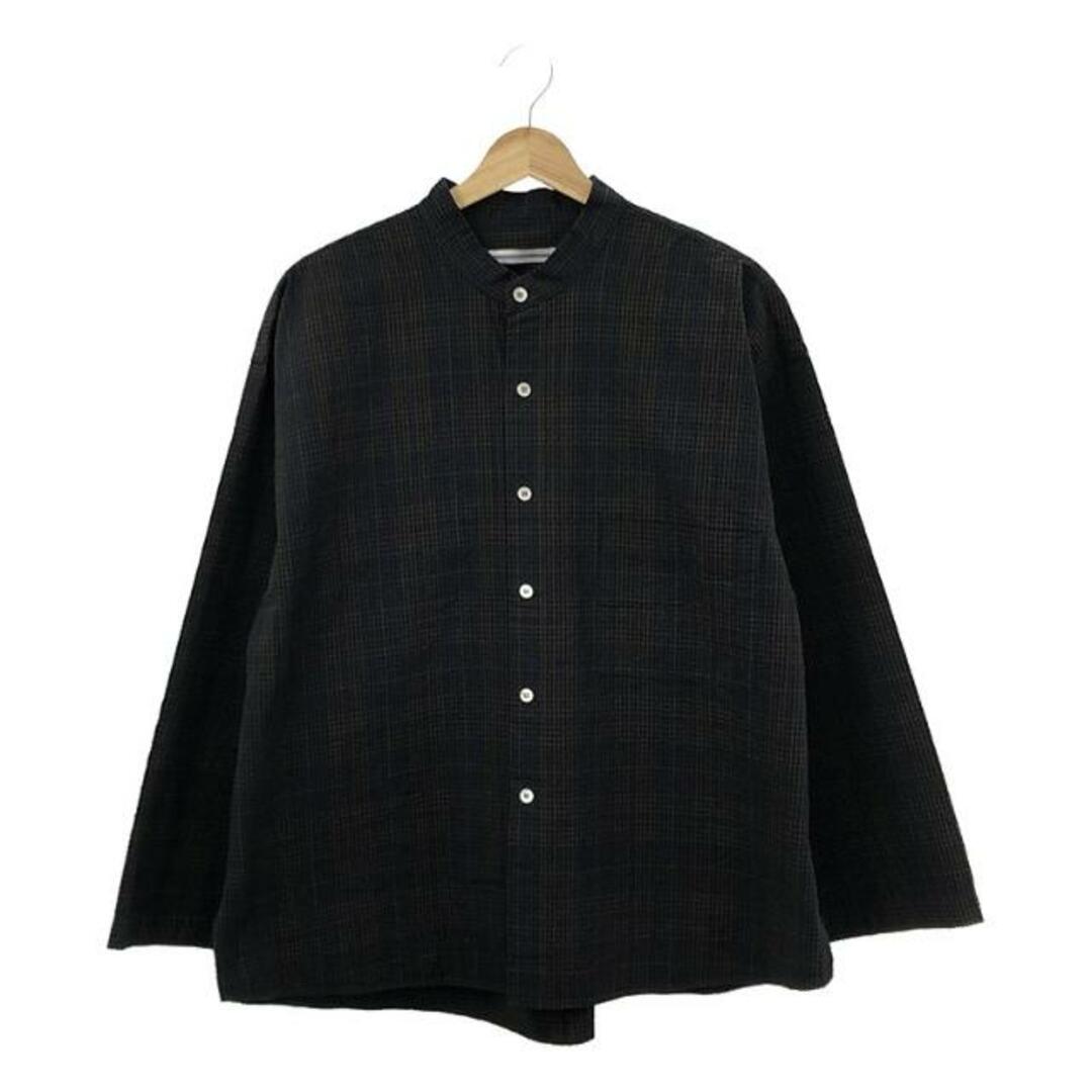 Cristaseya / クリスタセヤ | 2020SS | SEERSUCKER PAJAMA SHIRT シアサッカー チェック パジャマシャツ | L | Black/Brown Striped | メンズ メンズのトップス(Tシャツ/カットソー(七分/長袖))の商品写真