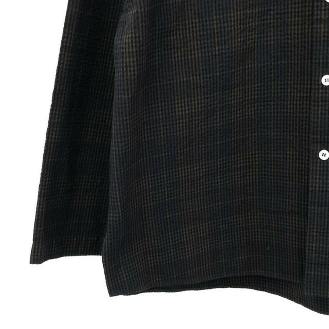 Cristaseya / クリスタセヤ | 2020SS | SEERSUCKER PAJAMA SHIRT シアサッカー チェック パジャマシャツ | L | Black/Brown Striped | メンズ メンズのトップス(Tシャツ/カットソー(七分/長袖))の商品写真