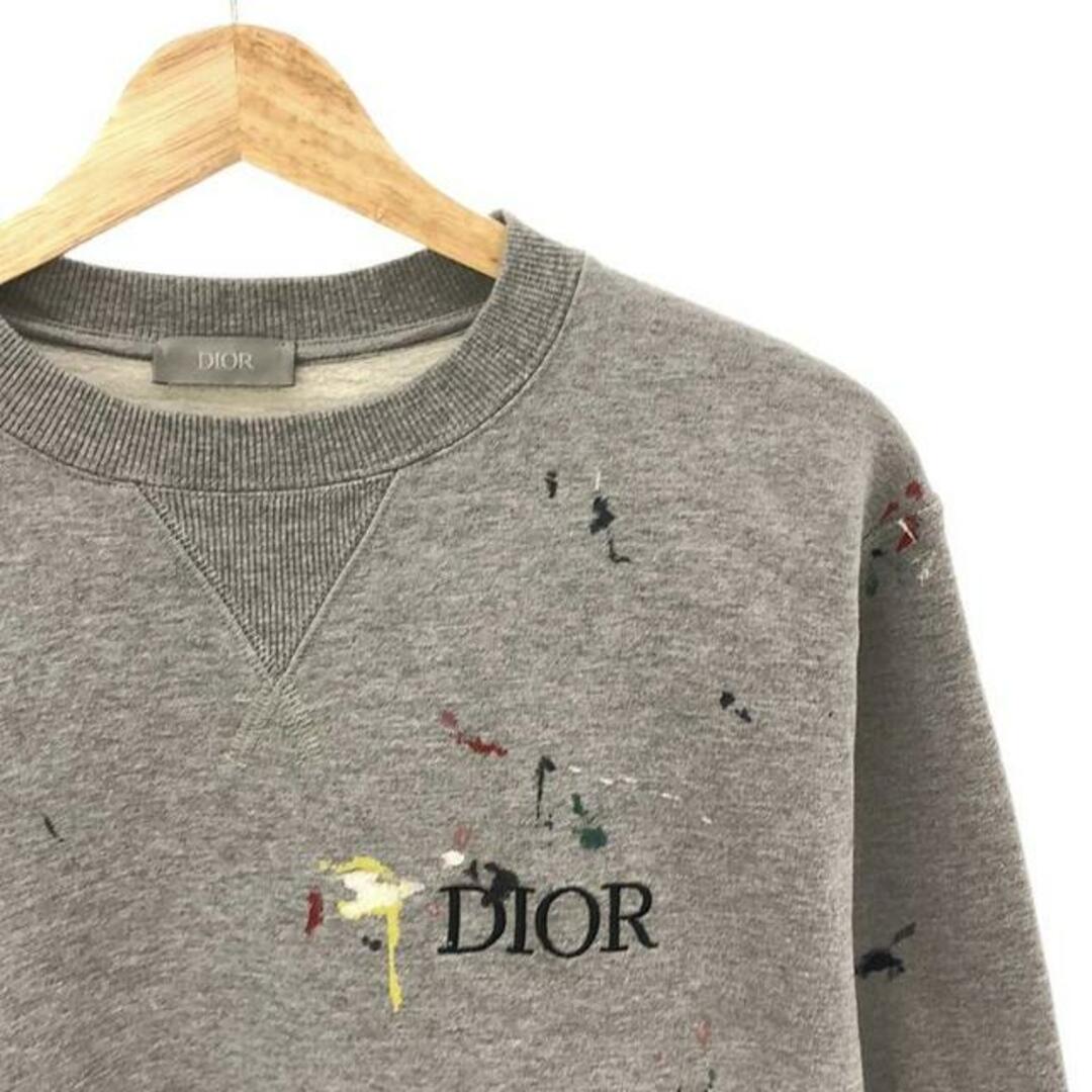 Dior(ディオール)の【美品】  Dior / ディオール | 2021SS | Drawing Print Sweat Shirt ペイント加工 オーバーサイズ クルーネックスウェット | M | グレー | メンズ メンズのトップス(スウェット)の商品写真