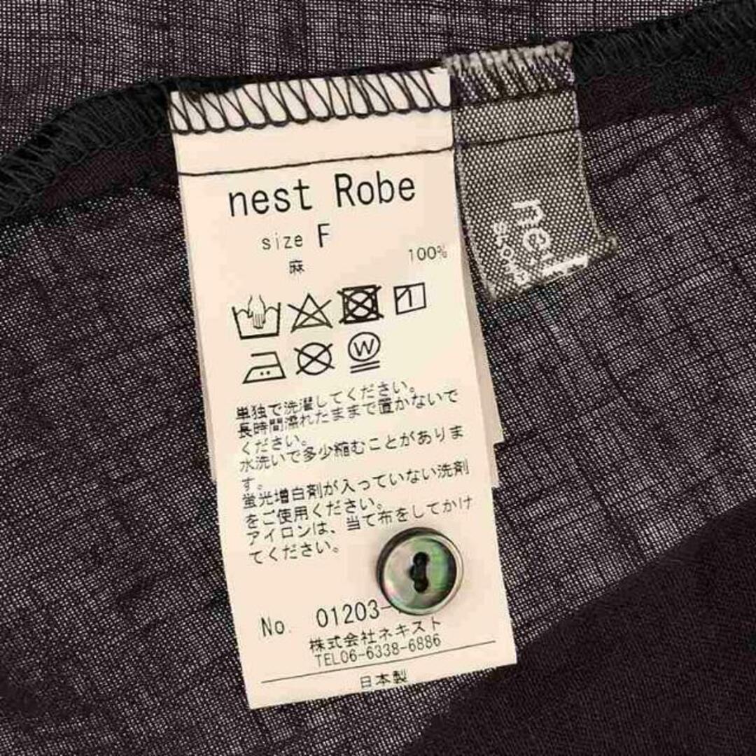 nest Robe(ネストローブ)のnest robe / ネストローブ | 2020AW | リネン バックギャザー 2Way ワンピース | F | ダークパープル | レディース レディースのワンピース(ロングワンピース/マキシワンピース)の商品写真