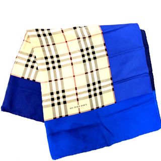 バーバリー(BURBERRY)のバーバリー BURBERRY チェック柄 スカーフ シルク ベージュ(バンダナ/スカーフ)