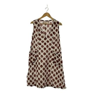 マルニ(Marni)のMARNI / マルニ | 2011SS | ドット Vネック ノースリーブワンピース | 42 | ブラウン/ホワイト | レディース(ロングワンピース/マキシワンピース)