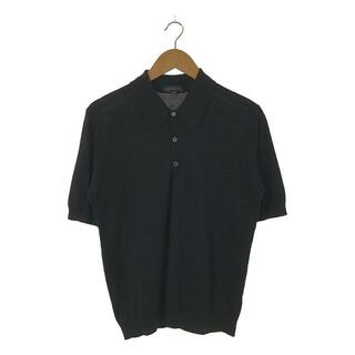 ジョンスメドレー(JOHN SMEDLEY)のJOHN SMEDLEY / ジョンスメドレー | ISIS アイシス シーアイランドコットン 半袖 ニットポロシャツ | S | ブラック | メンズ(Tシャツ/カットソー(半袖/袖なし))