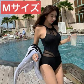 レディース水着Ｍサイズ黒セクシー水着海川プール海外旅行夏みずぎワンピース水着新作(水着)