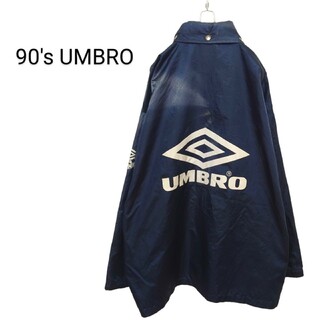 アンブロ(UMBRO)の【UMBRO】90's ビッグロゴフード収納ナイロンジャケット A-1952(ナイロンジャケット)