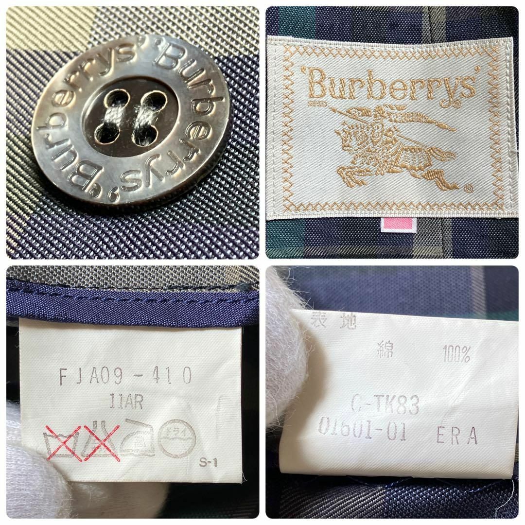 BURBERRY(バーバリー)の【極美品】バーバリー チェック柄 テーラードジャケット L 紫×緑×茶 レディースのジャケット/アウター(テーラードジャケット)の商品写真