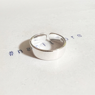 シルバーリング 925 プレーンリング 平打ち 鏡面 ミニマル 指輪 5mm⑤(リング(指輪))
