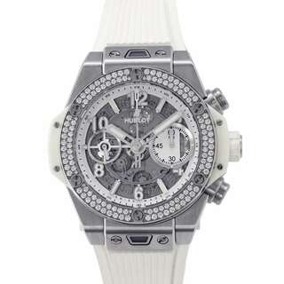 HUBLOT - ウブロ ビッグバン ウニコ 441.NE.2010.RW.1104 ダイヤモンドベゼル マットホワイトスケルトン文字盤