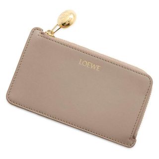 ロエベ(LOEWE)のロエベ コインケース ぺブル シャイニーナパカーフ レザー CANBZ40X01 LOEWE カードケース ベージュ(コインケース)