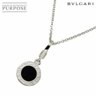 ブルガリ(BVLGARI)のブルガリ BVLGARI ダブル ロゴ オニキス ネックレス 40cm K18 WG ホワイトゴールド 750 VLP 90231201(ネックレス)