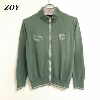 ゾーイ(ZOY)のゾーイ ZOY 刺繍パーカー ジップアップ 40 L相当 グリーン(パーカー)