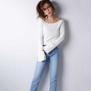 リエンダ(rienda)のeimy istoire♡boat neck knit top(ニット/セーター)