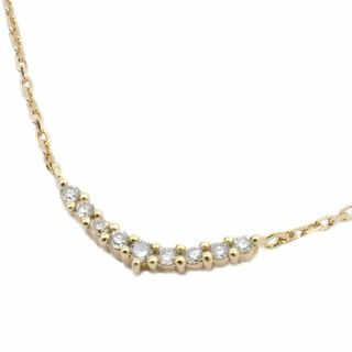 アガット(agete)のagete アガット ライン ネックレス K18YG/ダイヤモンド0.04ct(ネックレス)