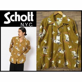 ショット(schott)の新品 ショット ポーラーベア ホッキョクグマ コットンレーヨン アロハ シャツ(シャツ)