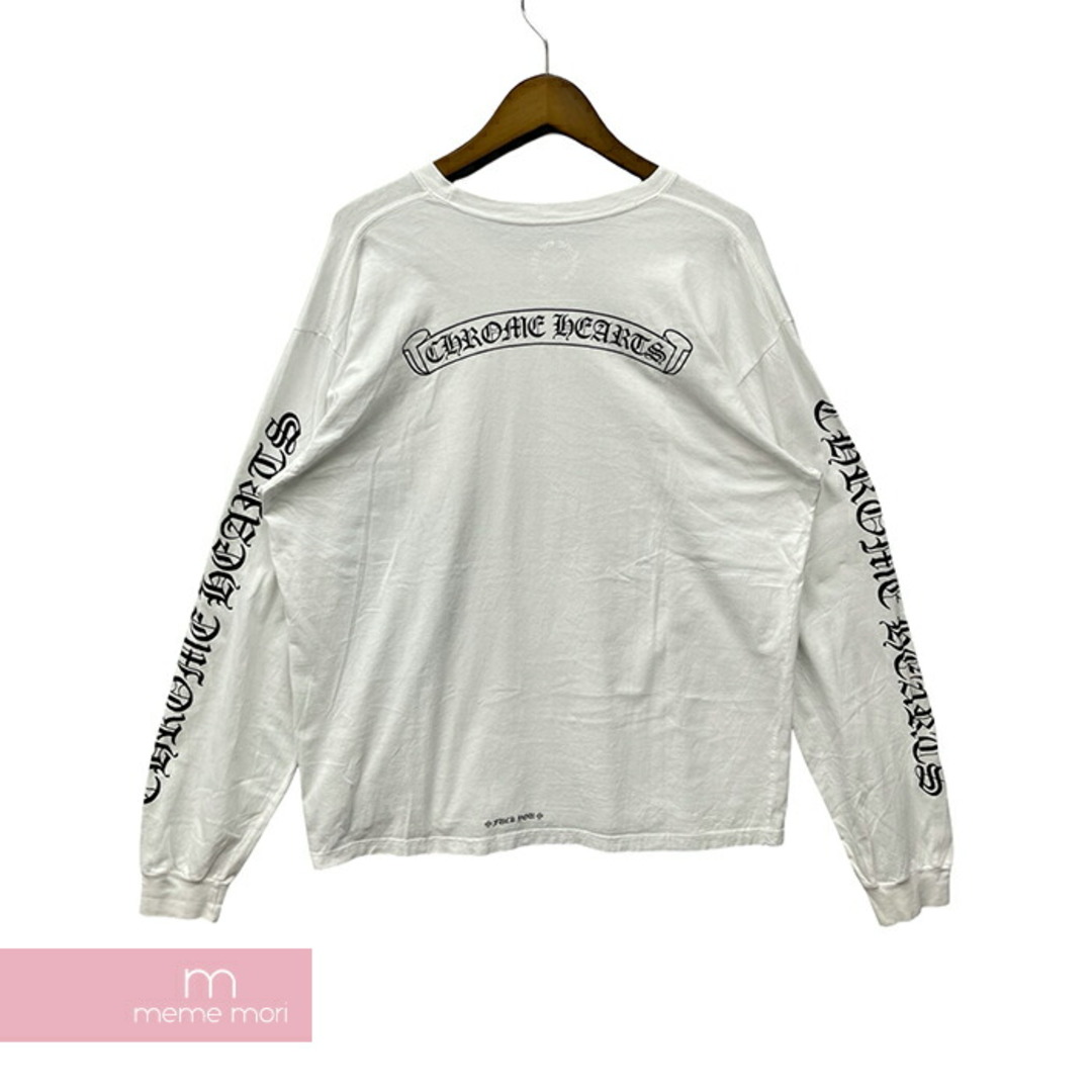 Chrome Hearts(クロムハーツ)のCHROME HEARTS Back Scroll Fuck You L/S Tee クロムハーツ バックスクロールロングスリーブTシャツ 長袖カットソー ロンT ポケT プリント ホワイト サイズXXL【240520】【中古-B】【me04】 メンズのトップス(Tシャツ/カットソー(半袖/袖なし))の商品写真