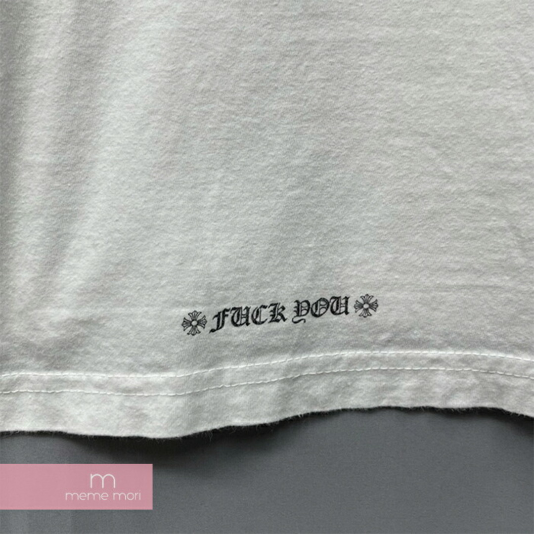 Chrome Hearts(クロムハーツ)のCHROME HEARTS Back Scroll Fuck You L/S Tee クロムハーツ バックスクロールロングスリーブTシャツ 長袖カットソー ロンT ポケT プリント ホワイト サイズXXL【240520】【中古-B】【me04】 メンズのトップス(Tシャツ/カットソー(半袖/袖なし))の商品写真