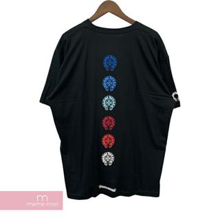 クロムハーツ(Chrome Hearts)のCHROME HEARTS Multicolor Back Horseshoe Tee クロムハーツ マルチカラーバックホースシューTシャツ 半袖カットソー ポケT バックプリント ブラック サイズL【240520】【中古-B】【me04】(Tシャツ/カットソー(半袖/袖なし))