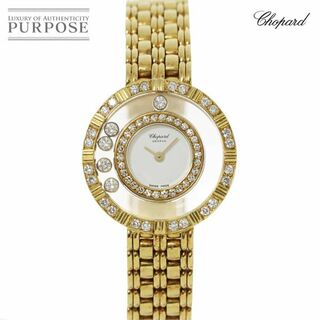 ショパール(Chopard)のショパール Chopard ハッピーダイヤモンド 4119 2重ダイヤベゼル 腕時計 5P ムービングダイヤ K18YG クォーツ Happy Diamonds VLP 90227739(腕時計)