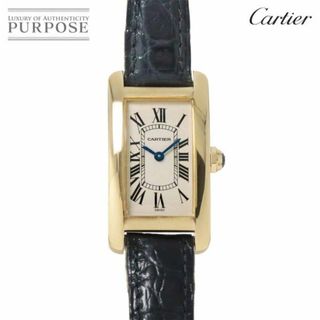 カルティエ(Cartier)のカルティエ Cartier タンクアメリカンSM W2601556 レディース 腕時計 アイボリー K18YG クォーツ ウォッチ Tank Americaine VLP 90230352(腕時計)