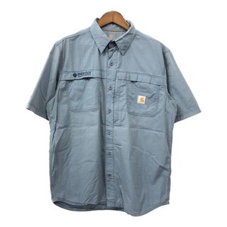 carhartt - Carhartt カーハート 半袖シャツ ロゴ ブルー (メンズ L) 中古 古着 Q7314