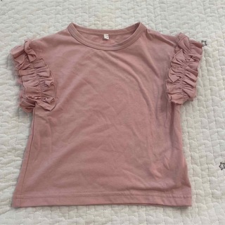 袖フリル レース ピンク Tシャツ 新品未使用(Tシャツ/カットソー)