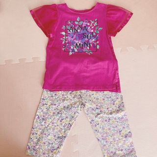 アナスイミニ(ANNA SUI mini)のTシャツ　120 アナスイ　ピンク　レギンス付き(Tシャツ/カットソー)