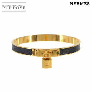 エルメス(Hermes)のエルメス HERMES ケリー バングル ブレスレット エプソン ブラック ゴールド アクセサリー VLP 90232143(ブレスレット/バングル)