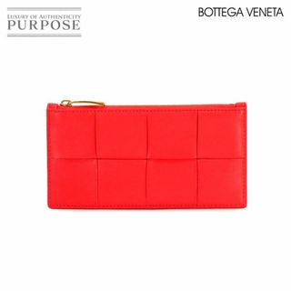 Bottega Veneta - ボッテガ ヴェネタ BOTTEGA VENETA イントレチャート カセット ロングファスナー カードケース レザー レッド 749460 VLP 90233307