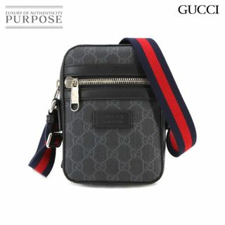 グッチ(Gucci)のグッチ GUCCI GGスプリーム スモール メッセンジャー ショルダー バッグ グレー ブラック 598103 VLP 90233932(ショルダーバッグ)