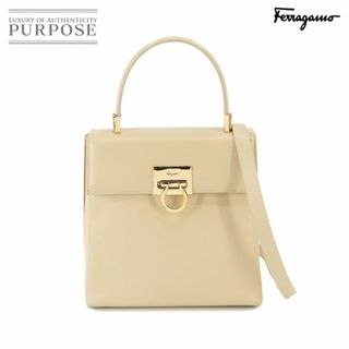 フェラガモ(Ferragamo)のサルヴァトーレ フェラガモ Salvatore Ferragamo ガンチーニ 2way ハンド ショルダー バッグ レザー ベージュ VLP 9023936(ハンドバッグ)