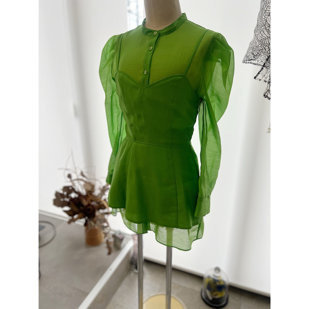Ameri VINTAGE - BUSTIER LAYERED SHEER SHIRTの通販 by yyuu Ameri VINTAGE - BUSTIER LAYERED SHEER SHIRTの通販 by yyuu