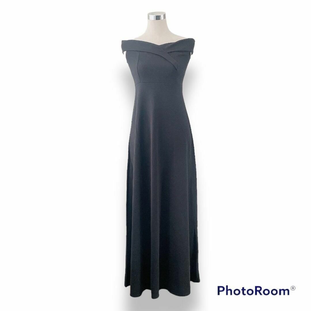 ロングドレス　キャバドレス　オフショルダー パーティーセクシーかわいい人気黒S レディースのフォーマル/ドレス(その他ドレス)の商品写真