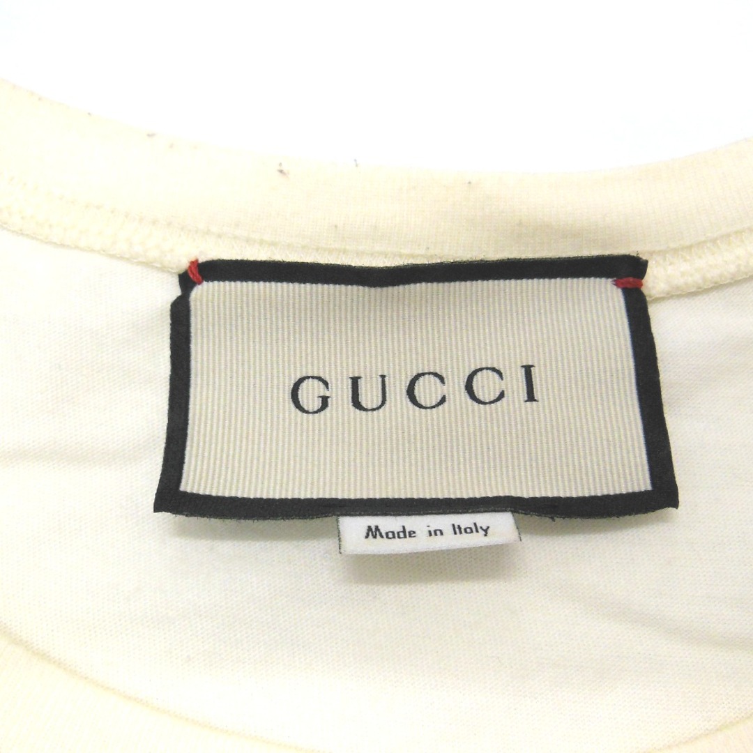 Gucci(グッチ)のグッチ 半袖シャツ スパンコール タイガー ロゴ 492347 ベージュ系×マルチカラー #S メンズ GUCCI NA6165 中古 メンズのトップス(Tシャツ/カットソー(半袖/袖なし))の商品写真