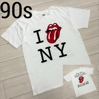 90s 美品■ローリングストーンズ■I Love NY USツアー Tシャツ L(Tシャツ/カットソー(半袖/袖なし))