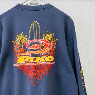 PIKO - 一点物 90年代ビンテージ　PIKO デカロゴ　袖プリント　スウェット