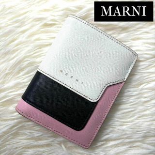 Marni - 美品 MARNI 二つ折り財布 バイフォールドコンパクトウォレット ゴールドロゴ