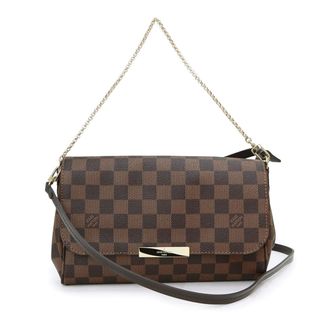 ルイヴィトン(LOUIS VUITTON)のルイ ヴィトン フェイボリット PM 2way チェーン ショルダーバッグ 斜め掛け ダミエ ブラウン 茶 ゴールド金具 N41276 箱付 LOUIS VUITTON（未使用　展示品）(ショルダーバッグ)