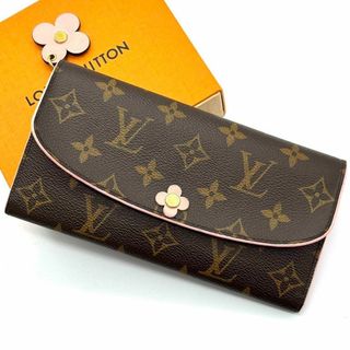 ルイヴィトン(LOUIS VUITTON)のレア 美品 ルイヴィトン ポルトフォイユ エミリー フラワー モノグラム 長財布(財布)