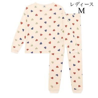 プチバトー(PETIT BATEAU)の新品 プチバトー 2024 SS 新作 レディース M 長袖 パジャマ ハート(その他)